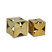 Ensemble de 2 sculptures murales médiévales en aluminium de haute qualité, finition dorée, pour table ou décoration murale, personnalisable pour Noël