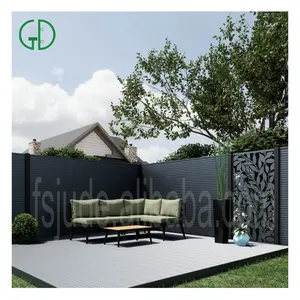 China GD-valla de aluminio para piscinas y puertas, material de panel de 6 pies para exteriores, jardín, balcón, cubierta de privacidad