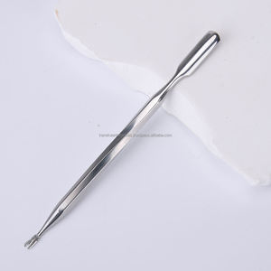 Nuevo Diseño Patentado, Empujador de Cutículas Profesional Reutilizable de Doble Punta, Herramienta de Limpieza de Uñas de Acero Inoxidable, Empujador Lateral Tipo Horquilla - Product Image 1