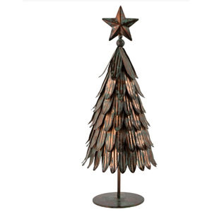 Arbre de noël de table ornement d'arbre en métal flocon de neige étoile Topper arbre décoratif autoportant ornement de fête - Product Image 5