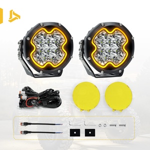 Feux de route auxiliaires LED RGB DRL de 5 pouces pour montant A, pour Bronco Ranger RAM Truck Pickup Voiture UTV SXS Tout-terrain 4x4 - Product Image 1