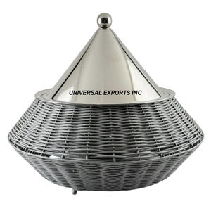 Diseñador de madera Hotpot Nogal Acabado Mesa Utensilios de cocina Calentador de alimentos Cazuela de metal decorativa de la mejor calidad - Product Image 6