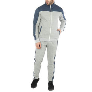 Chándal informal de alta calidad para hombre, traje de dos colores con cremallera para correr, chándal de corte entallado de lana de algodón - Product Image 1