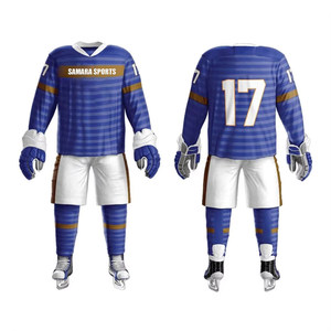 Uniformes ligeros de hockey sobre hielo de poliéster personalizables con el nombre del equipo OEM Impresión de etiqueta privada para ropa deportiva - Product Image 1