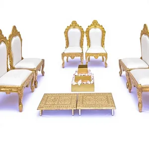 Mandap de Boda Gujarati, Diseño de Sillas para Bodas Indias, Sillas de Madera para Mandap, Mejor Precio, Mandap Tallado para Bodas Hindúes, EE. UU. - Product Image 3