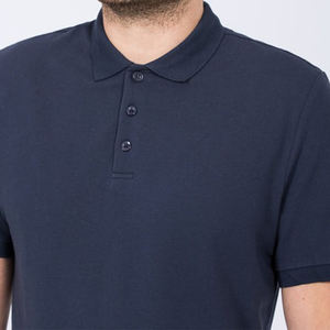 Camiseta Polo de hombre de poliéster y algodón de manga corta de verano/Camiseta básica de cuello liso para hombre con dos botones - Product Image 3