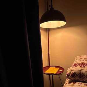 Giữa Thế Kỷ hiện đại Brass Đèn sàn có thể điều chỉnh Reading ánh sáng đèn sàn với kệ Dimmer Dây chuyển đổi tùy chọn - Product Image 4