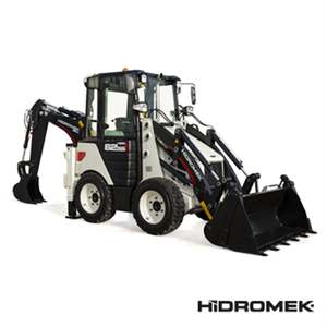 Mini Retroexcavadora HMK 62T, Cargadora de Ruedas Diésel, Motor Kubota Agrícola, Motor EPA, Color Negro, con 5 Años de Garantía - Product Image 2