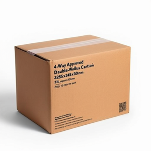 Caja de Cartón de Doble Pared para Mercancías Peligrosas, Aprobada en 4 Direcciones, 325x245x300mm, Capacidad de 23L, 10 Unidades por Paquete - Product Image 2