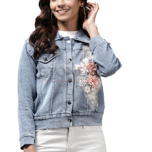 Venta caliente de las mujeres de la calle desgaste cómodo abotonado en relieve chaquetas de mezclilla Pakistán fabricado - Product Image 1