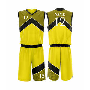 Ensemble d'uniformes d'équipe de basketball personnalisés pour hommes adultes, 100 % polyester, imprimé par sublimation, respirant, séchage rapide, sans manches, personnalisable - Product Image 4