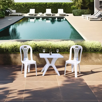 Chaise en plastique blanche portable pour extérieur, jardin, pique-nique, événements – Quantité supérieure