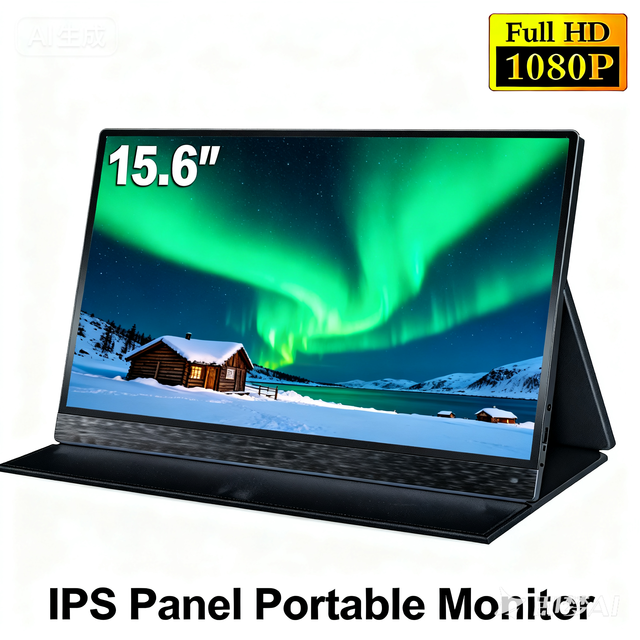 15.6-inch Portable Display No Driver Required Plug-and-play Convenient and Fast There Are Two Connection Methods Type-C and HDMI