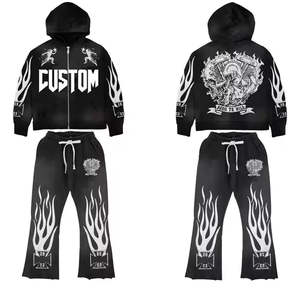 Pantalon de survêtement Streetwear à capuche pour homme avec logo personnalisé Pantalon de survêtement en molleton 100% coton-Coupe confortable Prix - Product Image 4