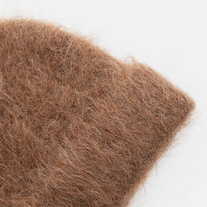 Gorro de punto de mezcla de mohair con ajuste relajado y puño de canalé grueso, gorro unisex acogedor para senderismo al aire libre o clima frío informal - Product Image 6