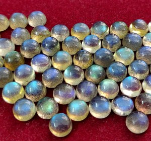 Vijay Enterprises Cabochon rond en labradorite naturelle 5 mm - Pierre brute de haute qualité du Rajasthan pour la fabrication de bijoux - Product Image 6