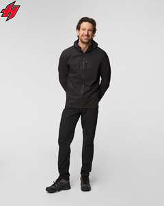 Chaqueta para correr Softshell fina con logotipo personalizado para hombre 2024 con capucha impermeable con cremallera rompevientos formal para deportes al aire libre - Product Image 3