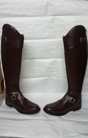 Bottes longues pour homme de haute qualité et durables en cuir indien véritable pour l'équitation, hauteur genou, personnalisables, modèle RS-5005