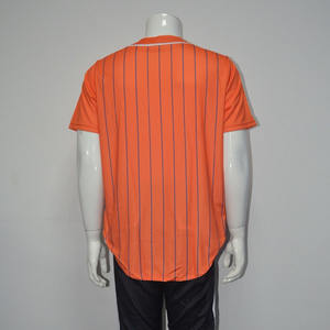 Ensemble d'uniformes de baseball personnalisés de couleur orange, respirant, en polyester, imprimé par transfert thermique, vêtements d'équipe, OEM, maillot d'entraînement sportif - Product Image 5