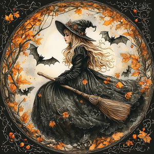 Kits de <span class=keywords><strong>Pintura</strong></span> de Diamantes 5D DIY Creativos de <span class=keywords><strong>Bruja</strong></span> de <span class=keywords><strong>Halloween</strong></span> 2026, para Niños y Familias, para Colgar en la Sala de Estar - Product Image 1