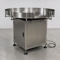 Table tournante réglable en acier inoxydable 304 pour ligne de remplissage et convoyeur d'emballage