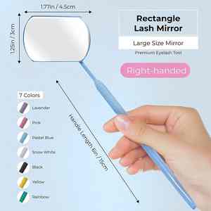 Detachable Stainless Steel Lash Mirror Premium Blue Eyelash Extension <b>Tool</b> for Salon <b>Makeup</b>, Durable & Anti-Fog Cosmetic Supply - Product Image 2