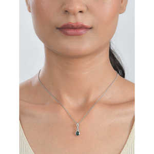 Collar de gota de Esmeralda verde para mujer Colgantes y dijes finos - Product Image 3