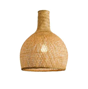 Vietnam Decorative Rattan Wicker Woven Lampshade Handmade Ceiling Light Bamboo Craft Indoor Lighting Vintage Lamp Shades Covers