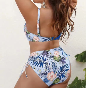 Professional Manufacture All Sizes Two Piece Custom for <b>Women</b> Floral Printed Plus Sizes Quantity Summer Wear Swim <b>Beach</b> Wear - Product Image 4