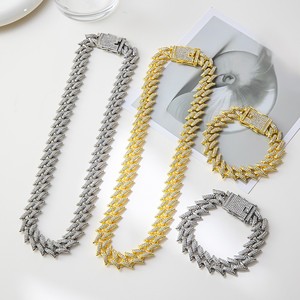 สร้อยคอเพชรโมอิสสีขาว14K สำหรับผู้ชายได้รับการรับรองโดยการตัดเพชรที่ยอดเยี่ยมดีไซน์แบบกำหนดเองสไตล์ฮิปฮอป - Product Image 4