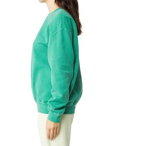 Offre Spéciale sweats à col rond en couleur unie de haute qualité sur mesure 100% coton uni manches longues hiver femme sweat 2025 - Product Image 4