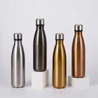 Cadeaux de Noël personnalisés, bouteilles d'eau en acier inoxydable en forme de cola, réutilisables, isolées, étanches, parfaites pour la salle de sport, le camping, les activités de plein air