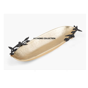 Bandeja para servir alimentos Acabado dorado Forma única Suministros al por mayor para un Plato decorativo de aluminio de excelente calidad Nueva llegada - Product Image 3