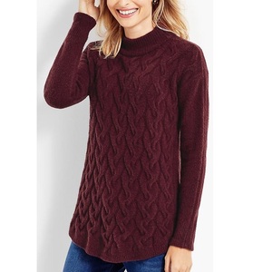 High Quality Women Crew Neck Jacquard Knit Pullover Sweater <b>Christmas</b> <b>Jumper</b> Sweater for <b>Adults</b> From BD Supplier - Product Image 2