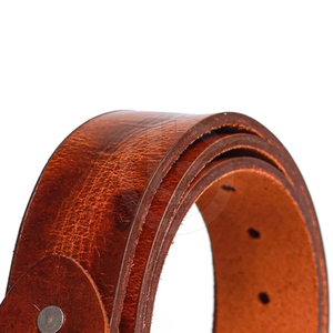 Genuine Leather <b>Belt</b> Cow Hide Solid Color Pin Buckle Rectangular Iron Casual Style Durable One Piece Molding - Product Image 6