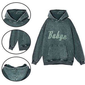 Nouveauté en vente chaude, sweats à capuche délavés pour hommes, style unique, sweat à capuche respirant, délavé dans le meilleur matériau, sweats à capuche pour homme - Product Image 6