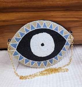 Indian Bohemian Style Designer Women's Large Capacity Handmade Messenger Evening Shopping Clutch Bag Beaded Boho Style Wholesale - Product Image 4