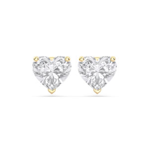 4.00 CT E-F/VVS-VS coeur coupe Moissanite pierre trois broches ensemble boucle d'oreille en or massif pour unisexe - Product Image 6