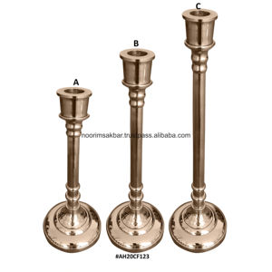 2026 Wedding Decor Aluminum <b>Candle</b> <b>Stand</b> with Classic Nickel Plated Handmade Custom <b>Candle</b> Holder and Pillar Holder - Product Image 6