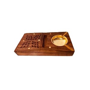 Cenicero hecho a mano de madera de tendencia Elegante estilo clásico de madera de mango Forma personalizable - Product Image 6