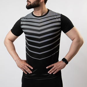 เสื้อยืดแฟชั่นสำหรับผู้ชายเสื้อยืดไมโครไฟเบอร์พิมพ์ซับลิเมชัน - Product Image 2
