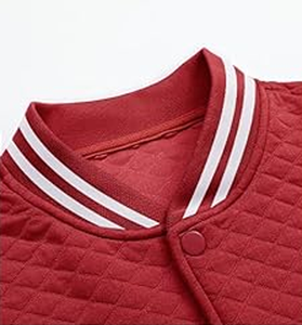 <b>Men's</b> <b>Lightweight</b> Waffle Letterman Bomber <b>Jacket</b> <b>Casual</b> Varsity Design with Stand Collar for Winter - Product Image 5