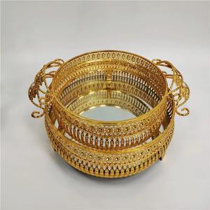 Top Trending Metal And <b>Mirror</b> Serving <b>Tray</b> New Arrival Luxurious Quality Housewarming Gifts - Product Image 3