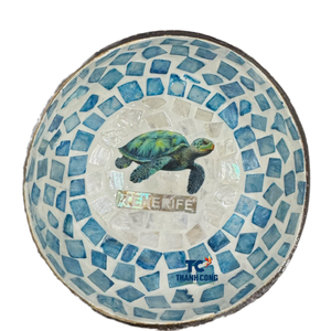 Nouveauté Vente en gros de nacre incrustée de coquilles de noix de coco Bol MOP Bols de noix de coco par Thanh Cong Artisanat Fabriqué au Vietnam - Product Image 2