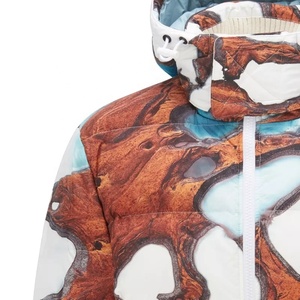 MOVA TEXTILES-Chaqueta acolchada personalizable con capucha para hombre, abrigo con estampado de logotipo y cierre de cremallera - Product Image 5