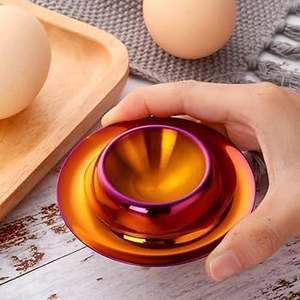 Porte-œufs en bois d'acacia Double support de qualité supérieure moderne porte-œufs élégant pour la maison Bacrkery Kitchen Usage - Product Image 3