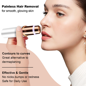 Conduroma Épilateur rechargeable pour sourcils et poils du visage pour femmes-Rasoir 2 en 1 avec lumière LED pour l'épilation <span class=keywords><strong>des</strong></span> sourcils - Product Image 5
