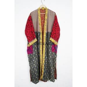 Robe Kimono Japonaise Unique Faite à la Main, Élégante et Vintage, en Soie, pour Femme, Style Bohème, Longue, pour l'Été, Cache-Bikini, Respirante et Douce - Product Image 4