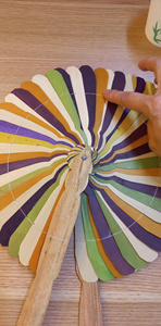 Éventail artisanal en feuilles de palmier naturelles du Vietnam, idéal pour les spectacles culturels, les fêtes, les souvenirs et la décoration intérieure - Product Image 4