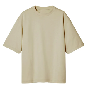 Camiseta de algodón para hombres, prenda de vestir, de alta calidad, cuello redondo, hombro caído, talla grande - Product Image 4